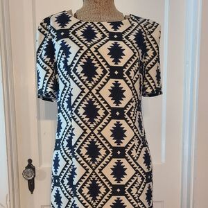Tobi Aztec black and white dress‎ size S